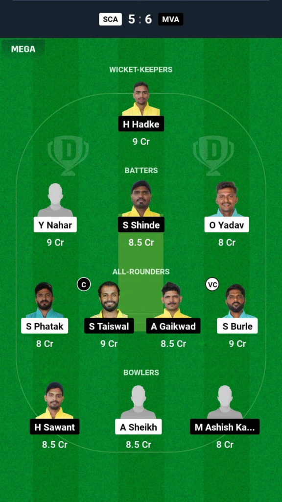 SCA vs MVA Dream11