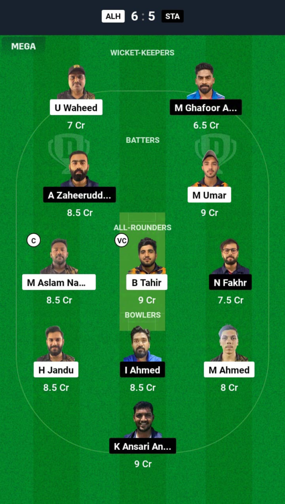 ALH vs STA Dream11