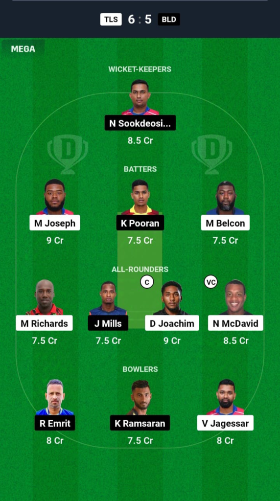 TLS vs BLD Dream11