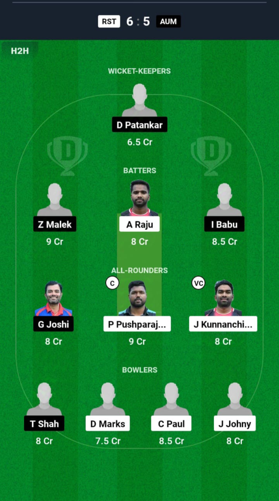 RST vs AUM Dream11