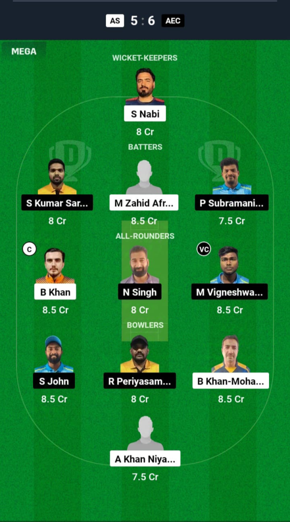 AS vs AEC Dream11