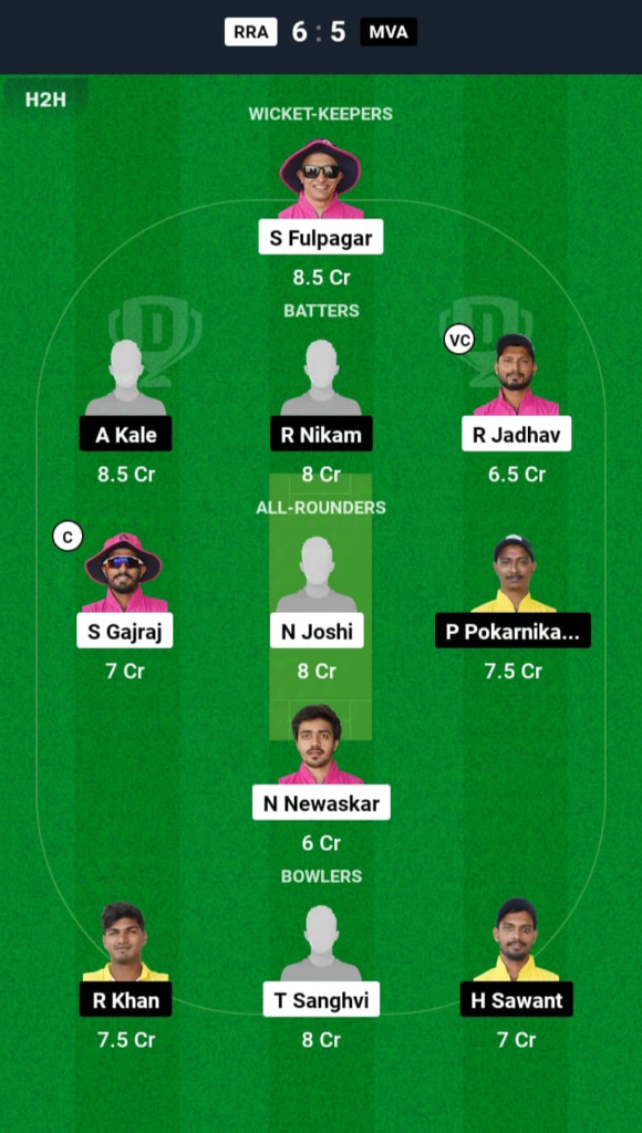 RRA vs MVA Dream11