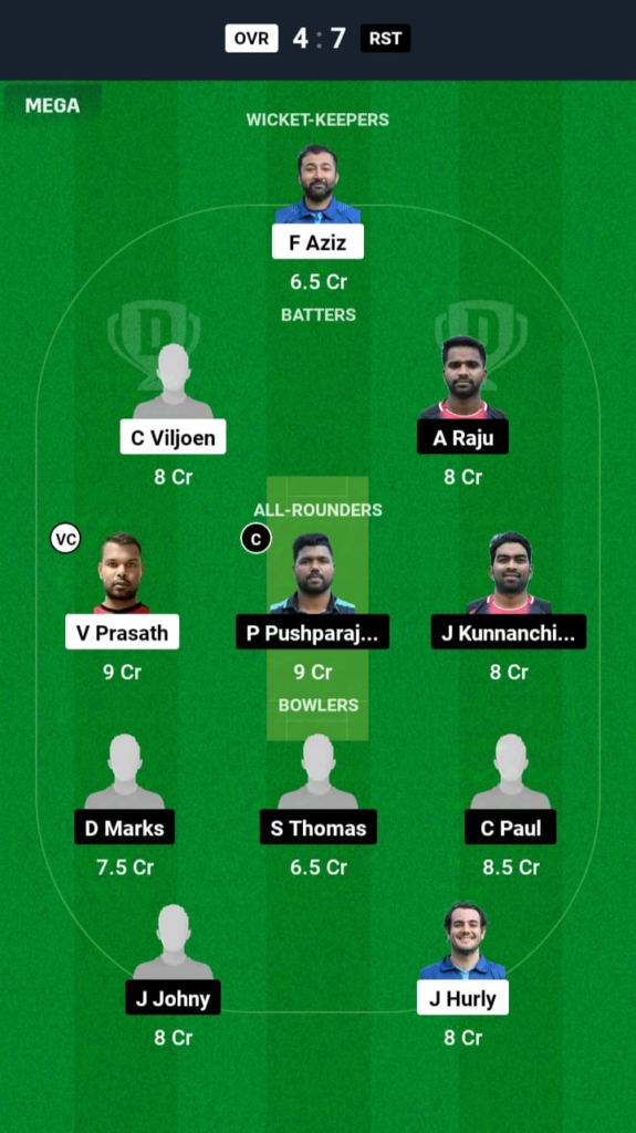 OVR vs RST Dream11