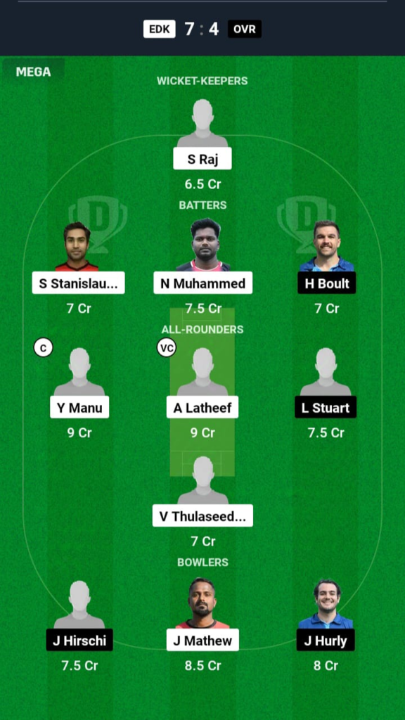 EDK vs OVR Dream11