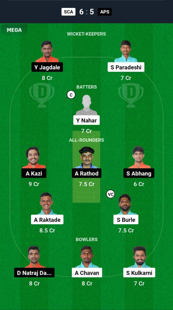 SCA vs APS Dream11