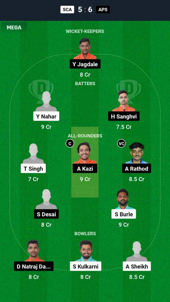 SCA vs APS Dream11