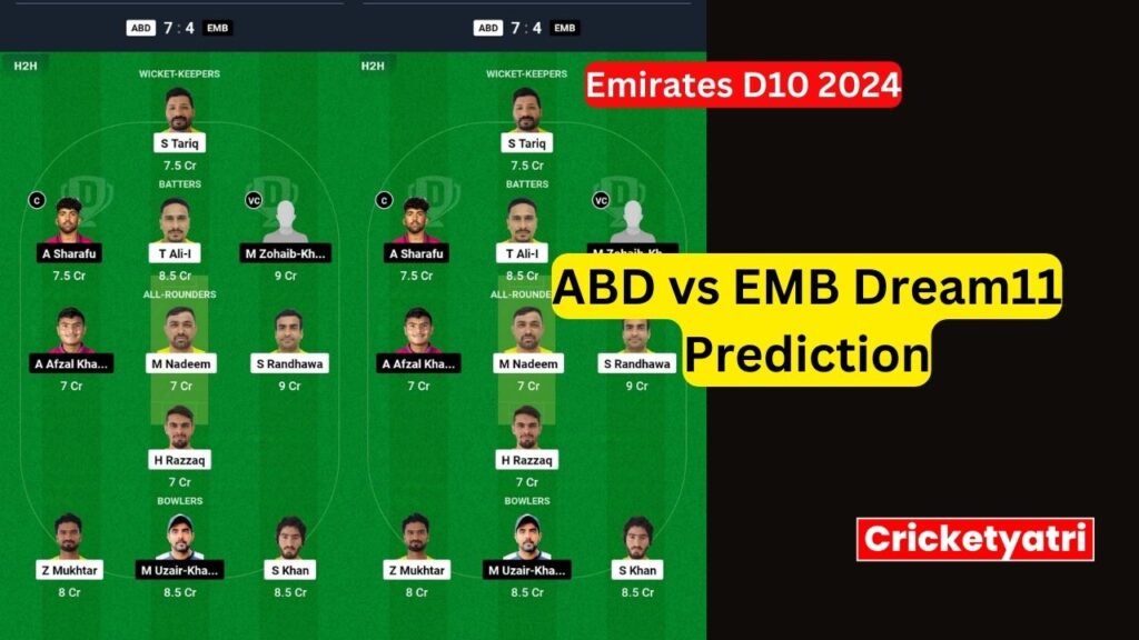 ABD vs EMB Dream11