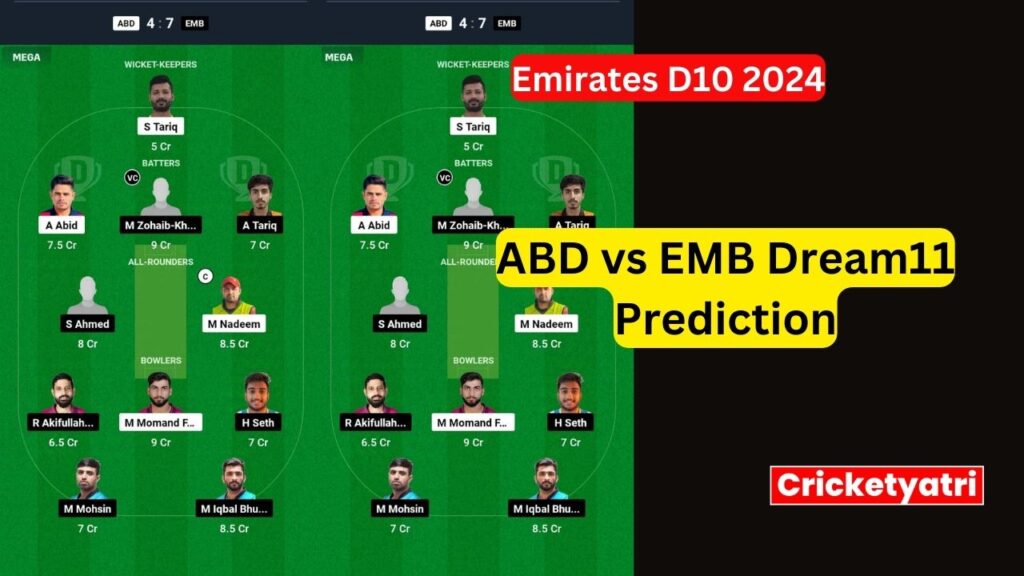 ABD vs EMB Dream11