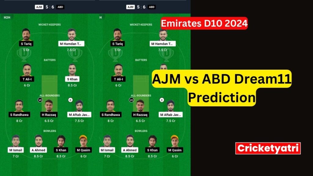 AJM vs ABD Dream11