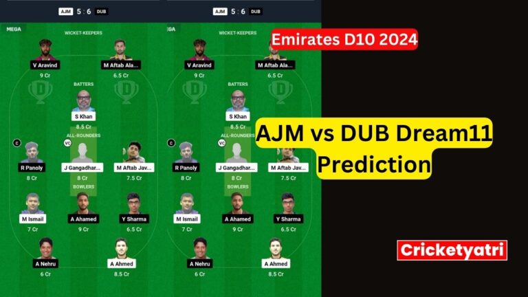 AJM vs DUB Dream11