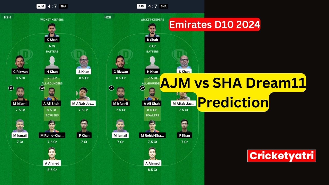 AJM vs SHA Dream11