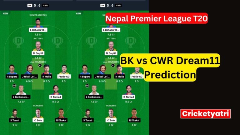 BK vs CWR Dream11