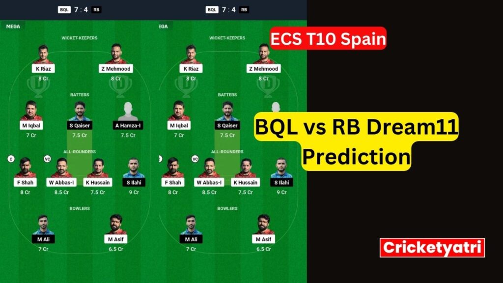 BQL vs RB Dream11