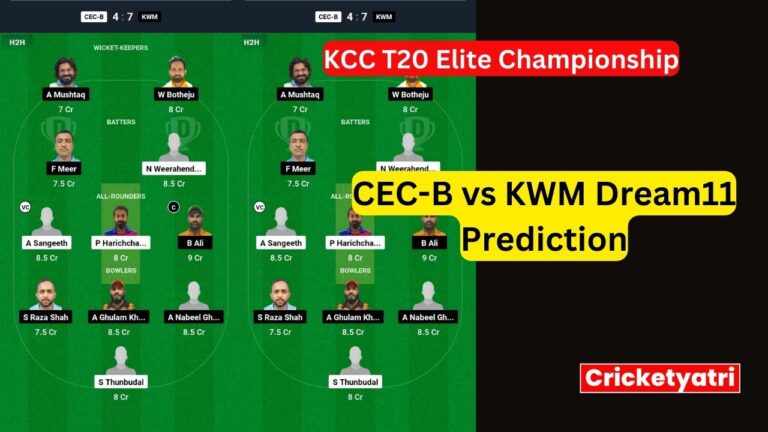 CEC-B vs KWM Dream11