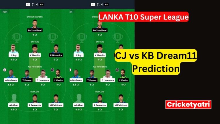 CJ vs KB Dream11