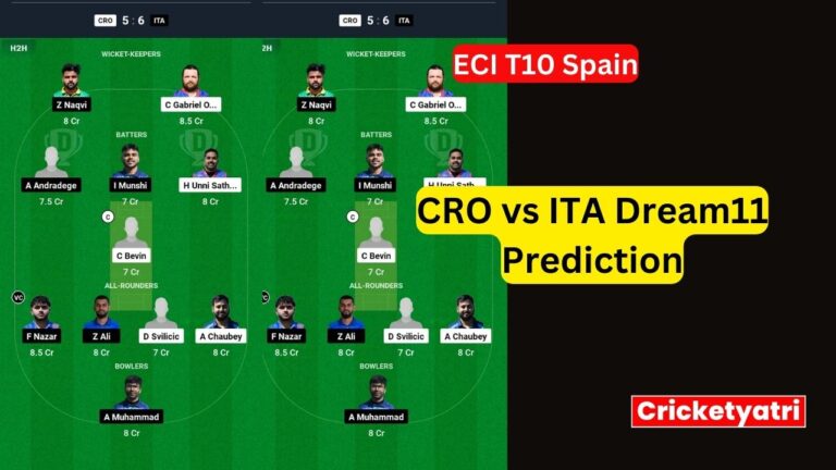 CRO vs ITA Dream11