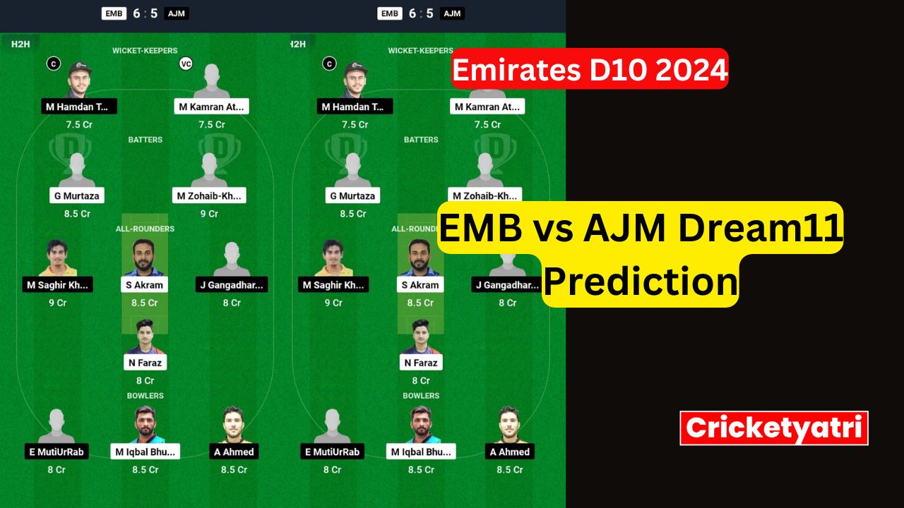 EMB vs AJM Dream11