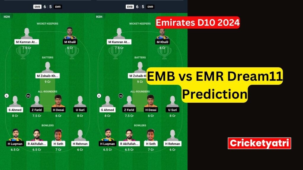 EMB vs EMR Dream11