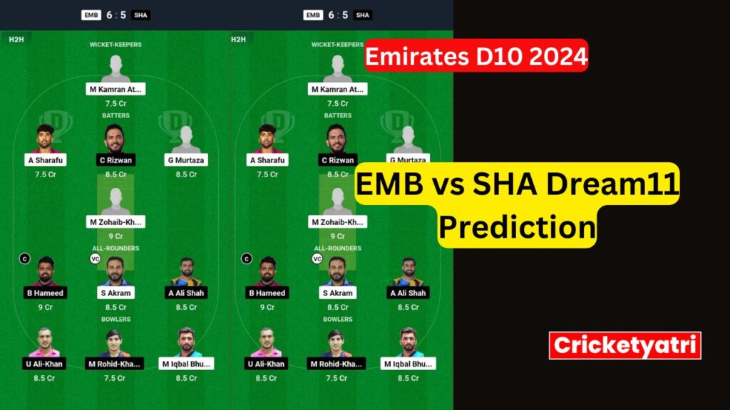 EMB vs SHA Dream11