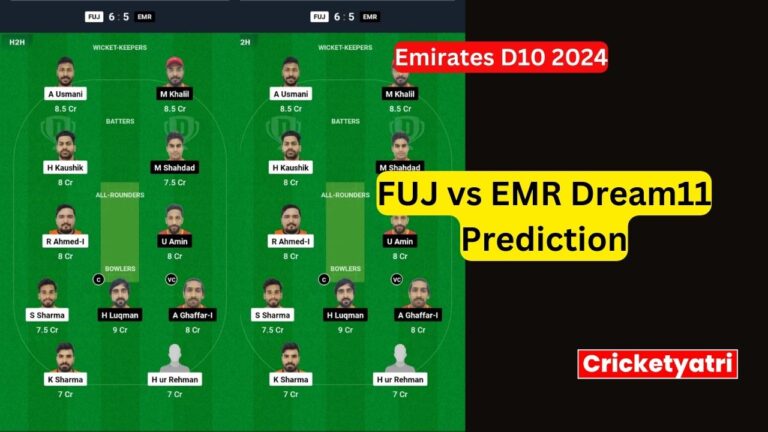 FUJ vs EMR Dream11