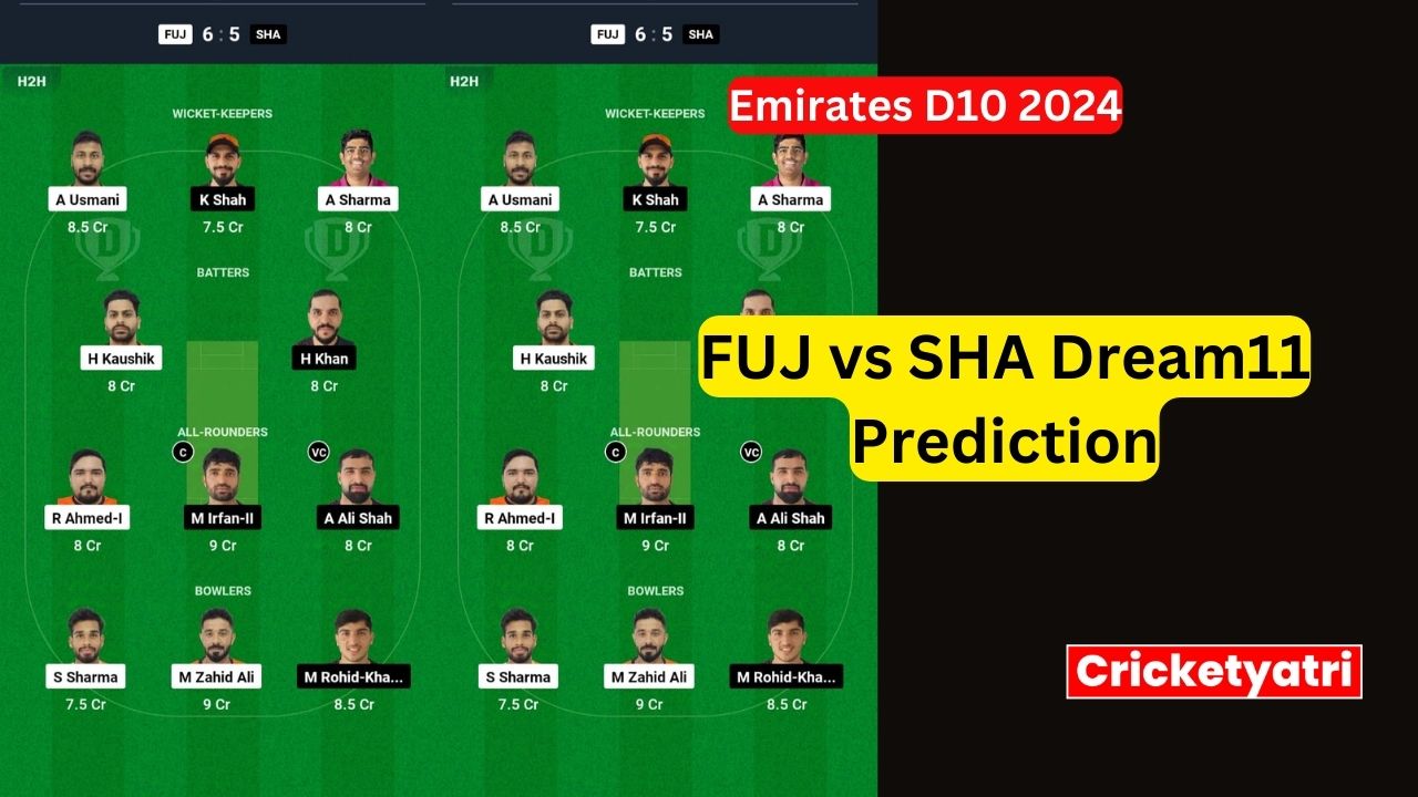 FUJ vs SHA Dream11