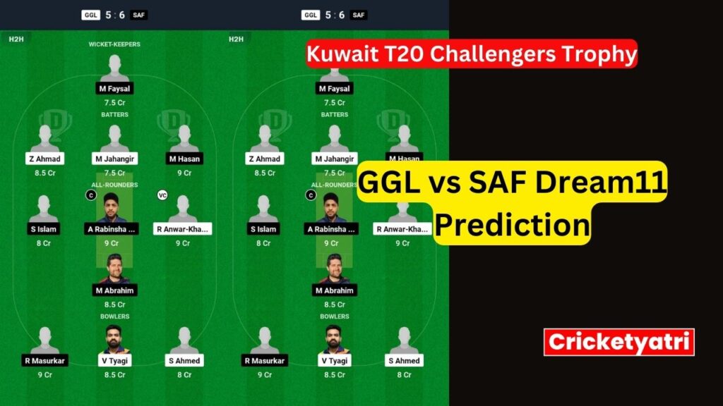 GGL vs SAF Dream11