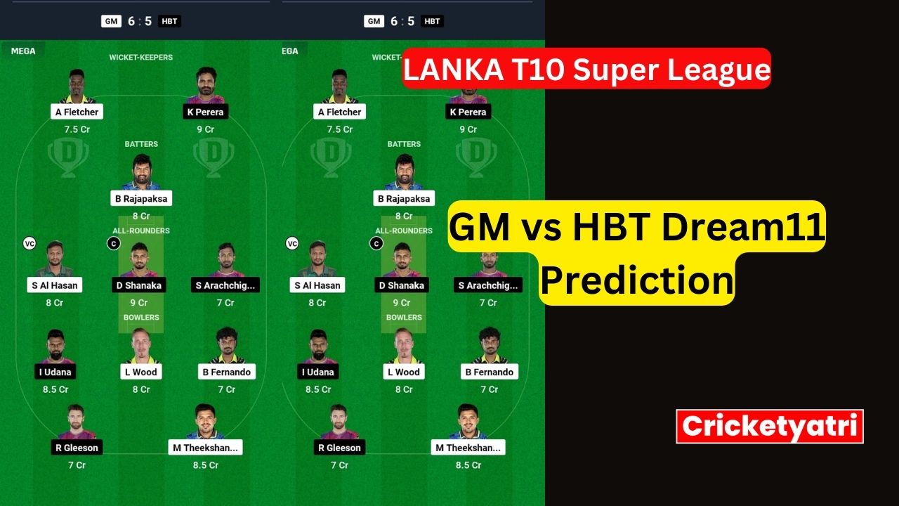 GM vs HBT Dream11