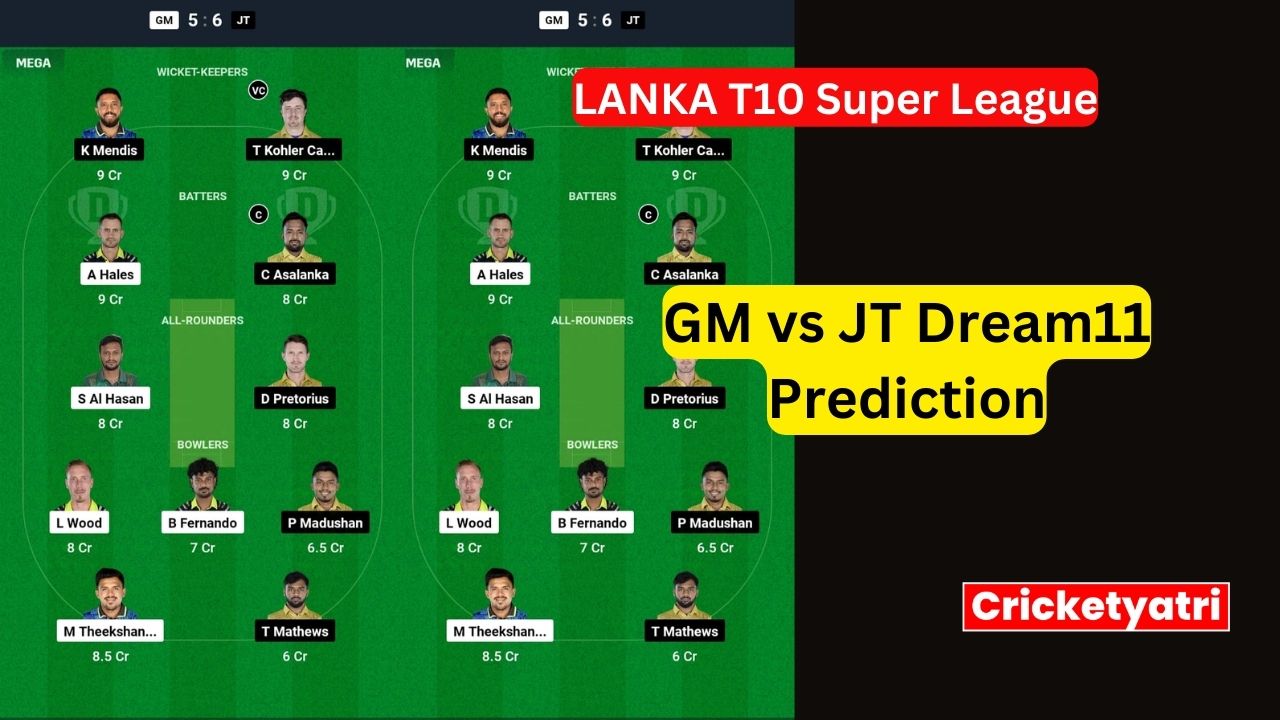 GM vs JT Dream11