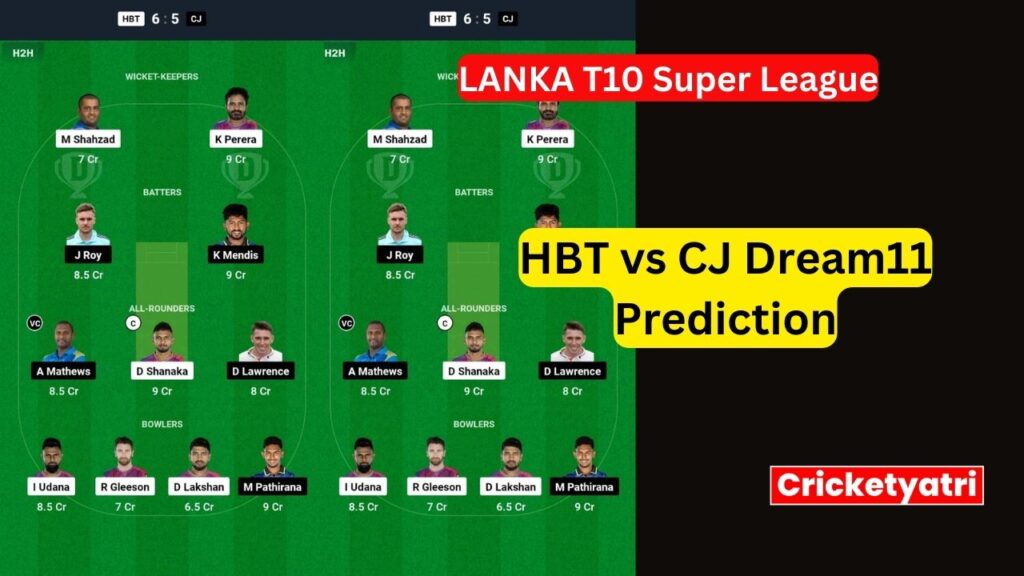 HBT vs CJ Dream11