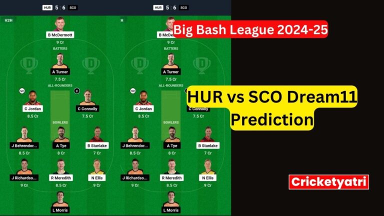 HUR vs SCO Dream11