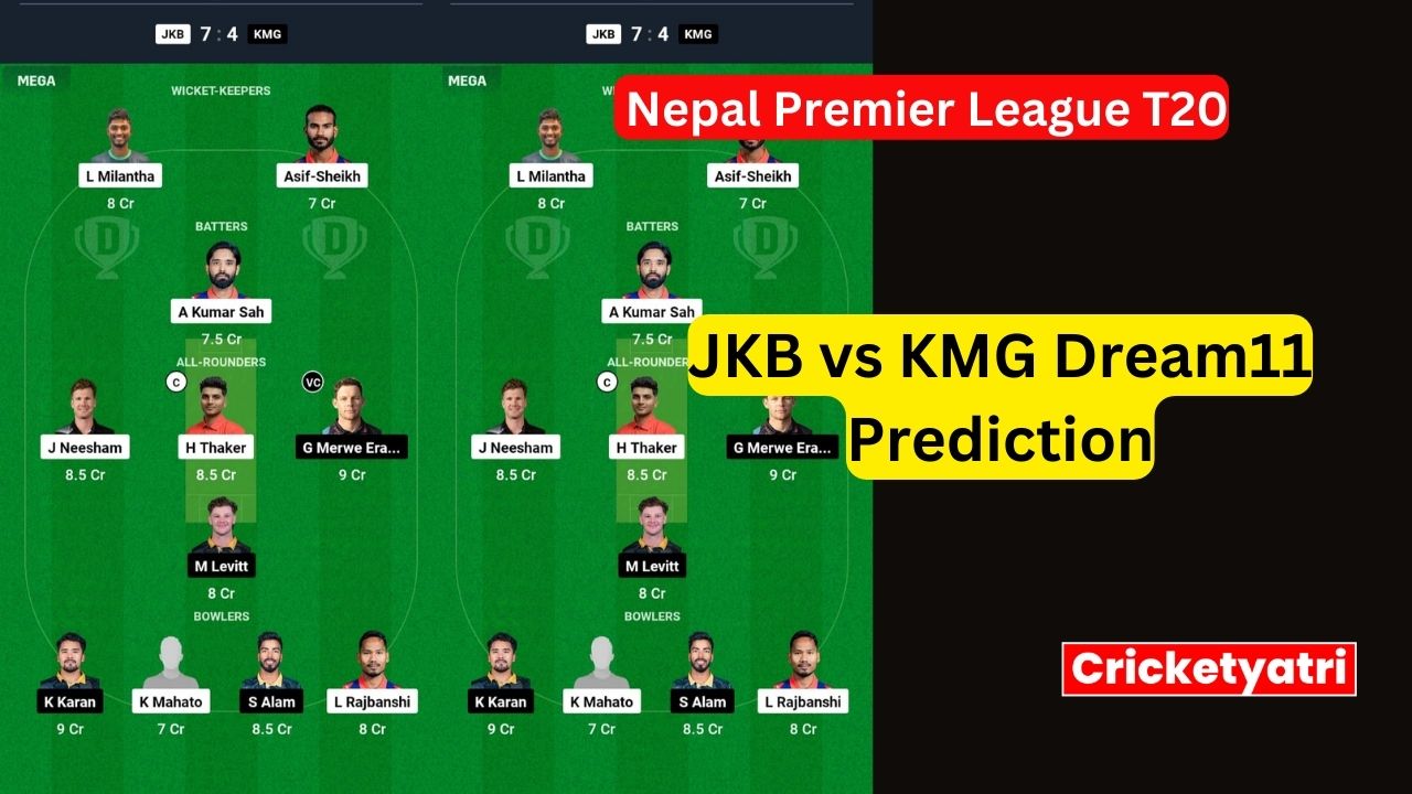 JKB vs KMG Dream11