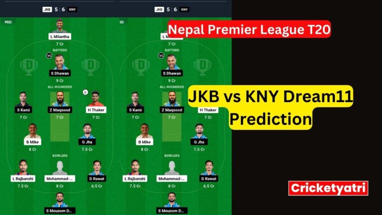 JKB vs KNY Dream11