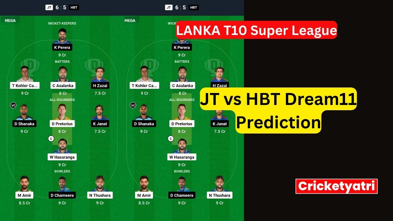 JT vs HBT Dream11