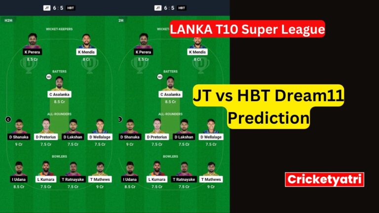 JT vs HBT Dream11