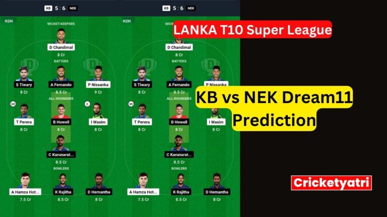 KB vs NEK Dream11