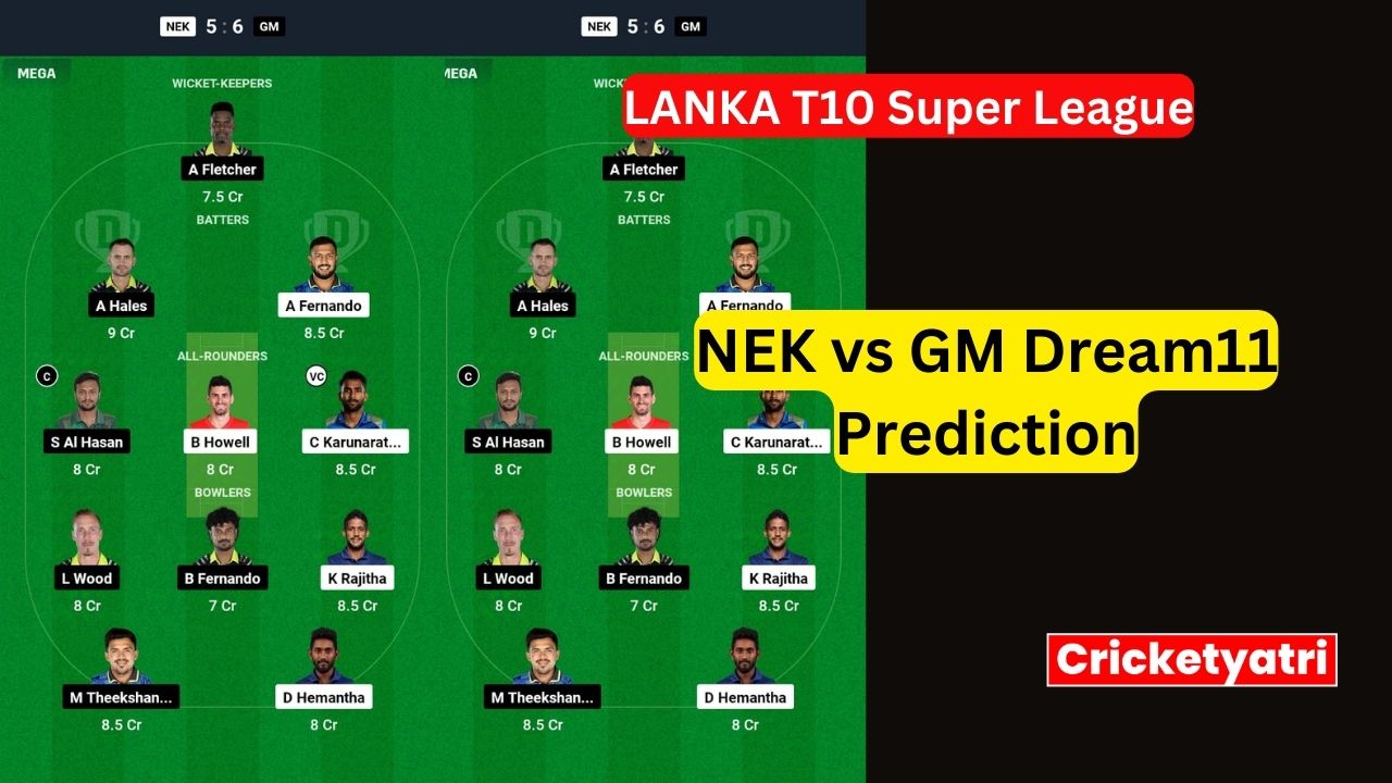 NEK vs GM Dream11