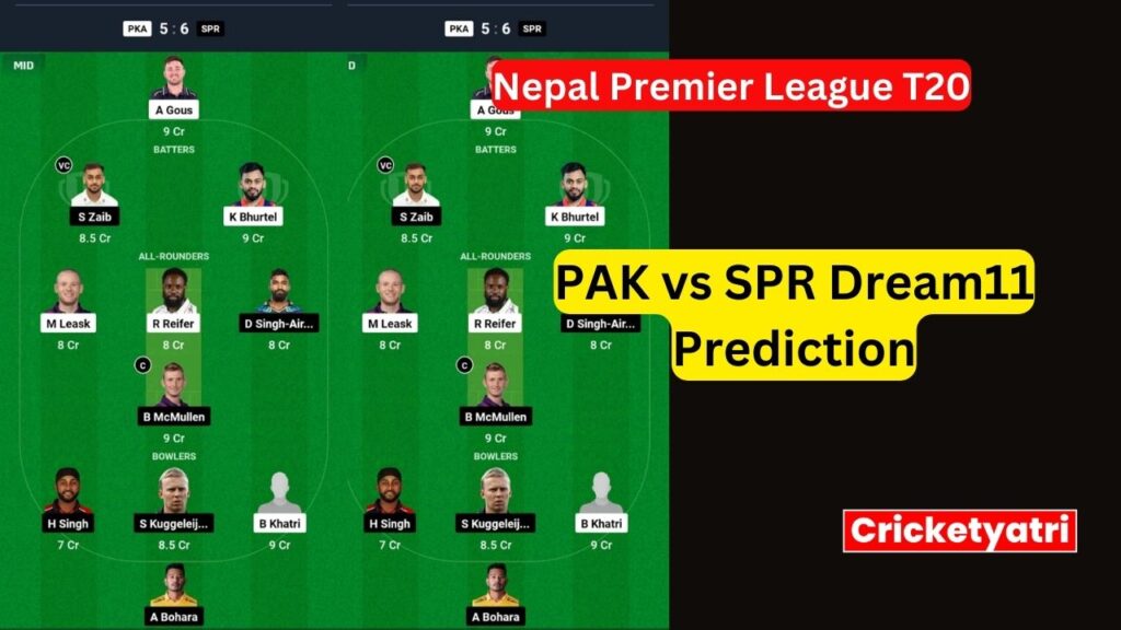 PAK vs SPR Dream11