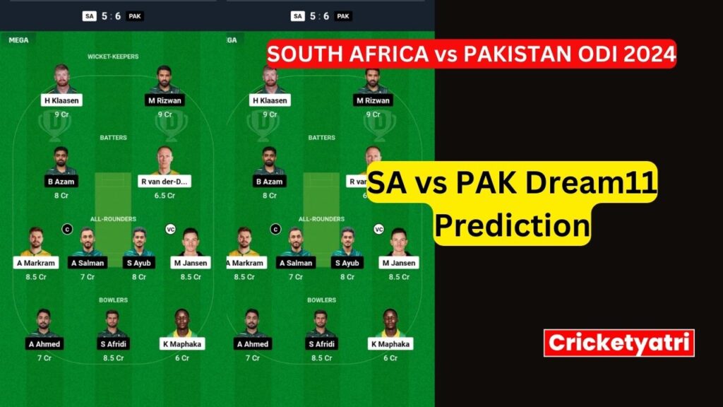 SA vs PAK Dream11