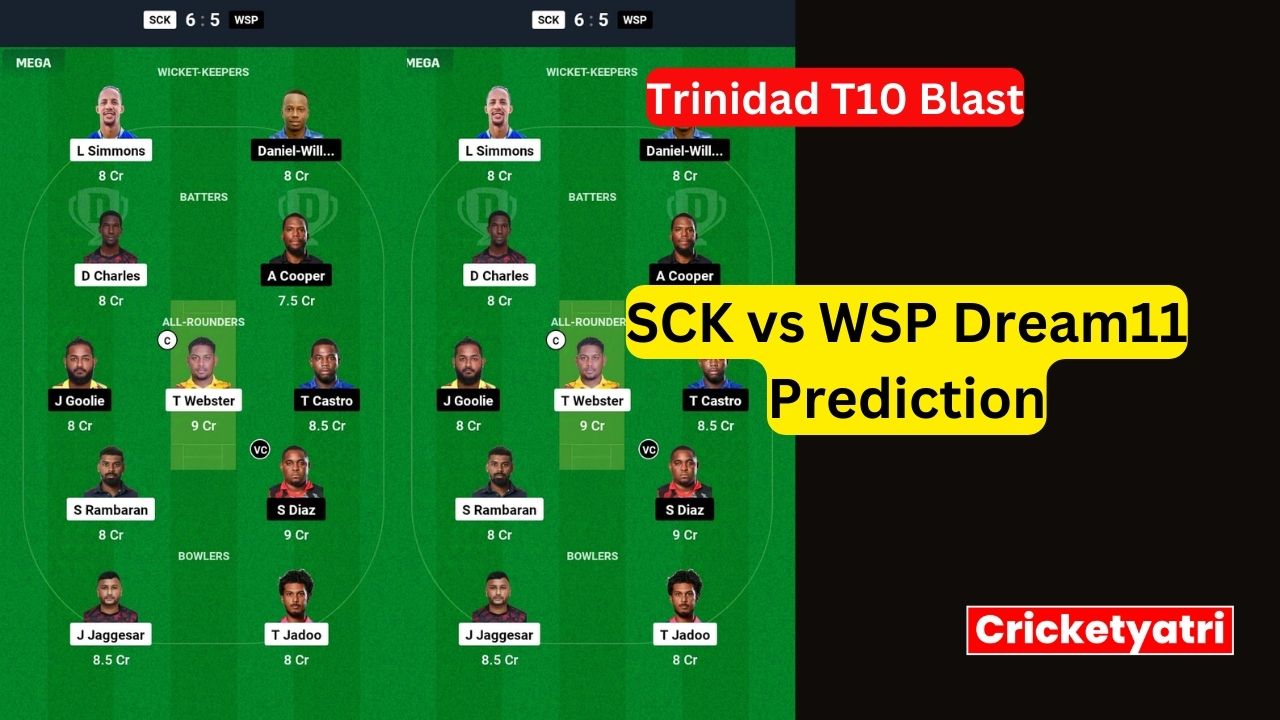 SCK vs WSP Dream11