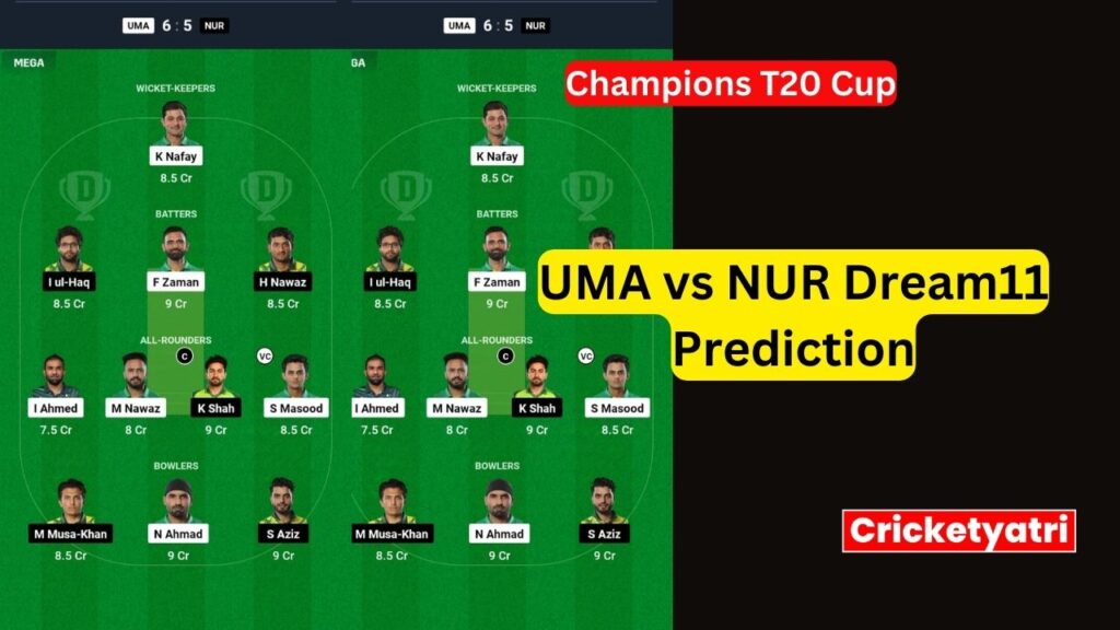 UMA vs NUR Dream11