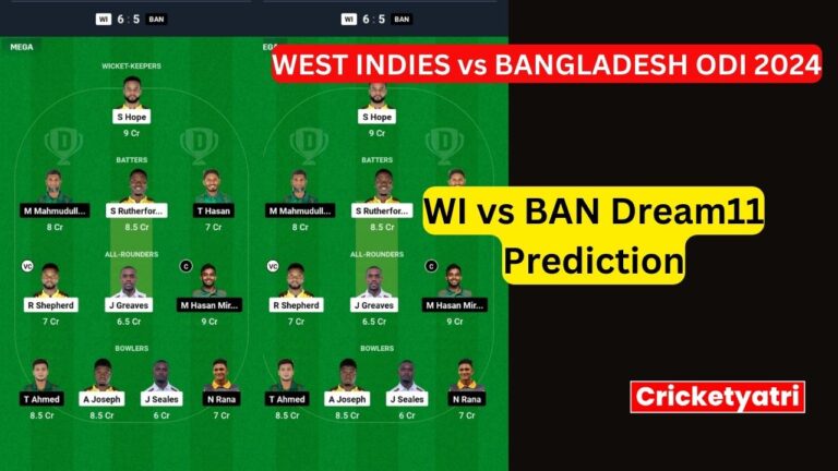 WI vs BAN Dream11