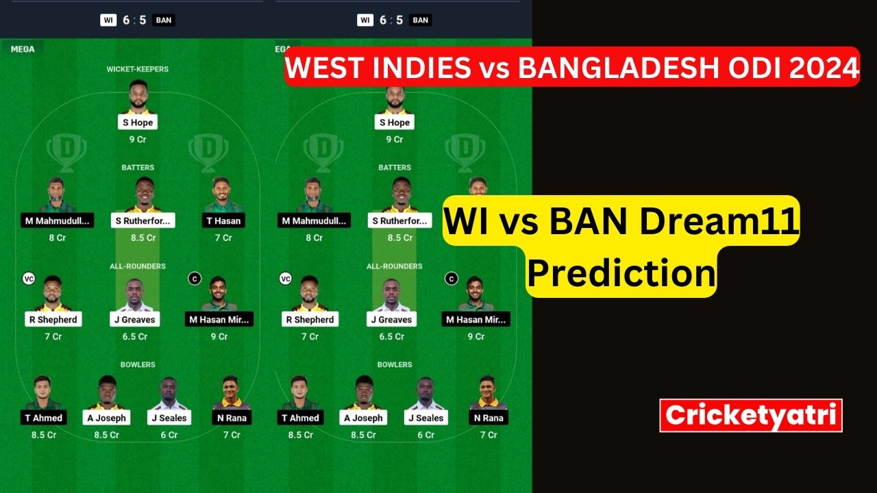 WI vs BAN Dream11