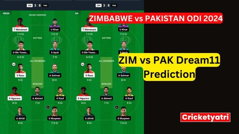 ZIM vs PAK Dream11