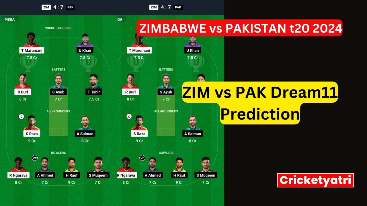 ZIM vs PAK Dream11