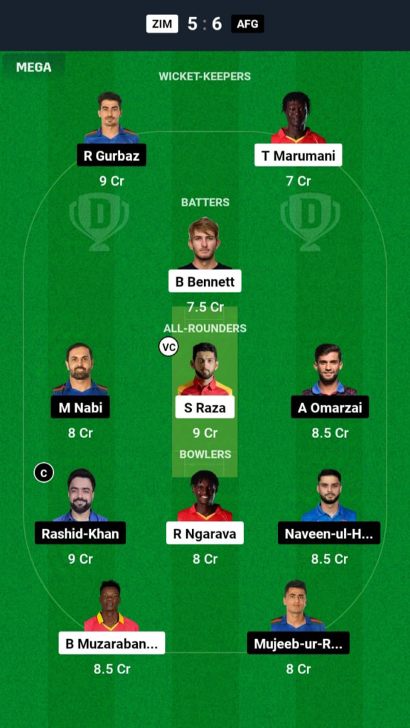 ZIM vs AFG Dream11