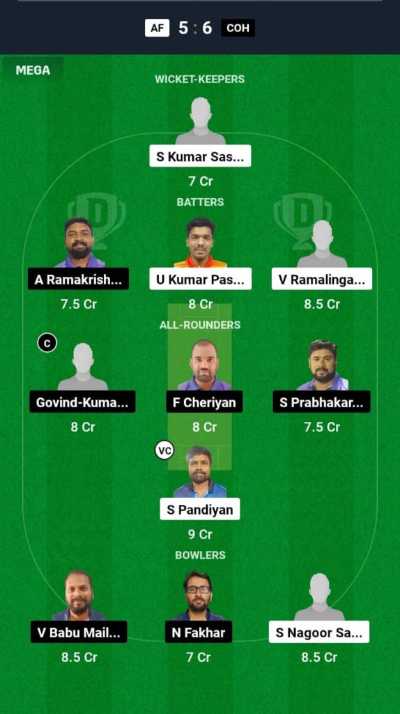 AF vs COH Dream11