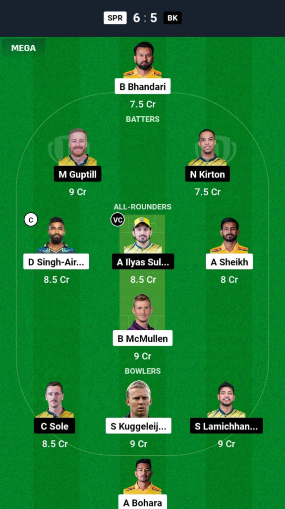 SPR vs BK Dream11