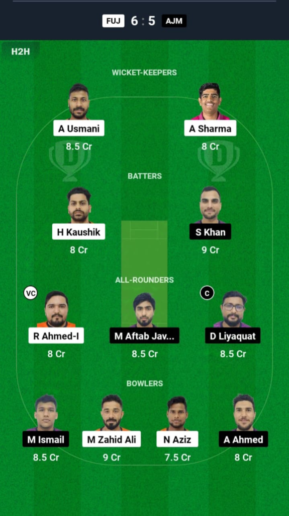 FUJ vs AJM Dream11