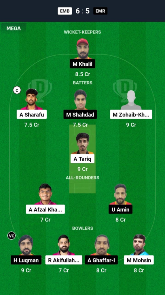 EMB vs EMR Dream11