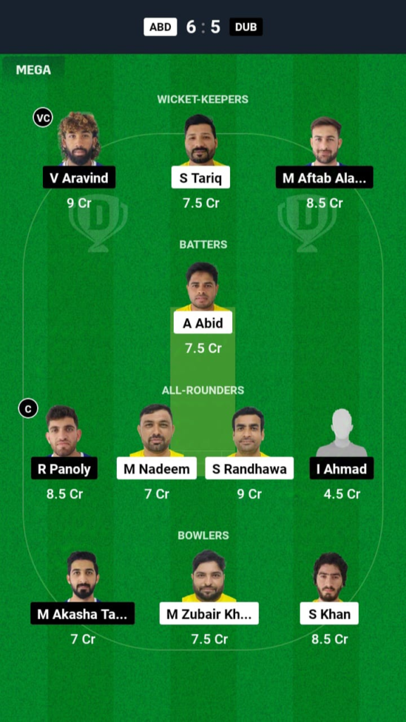 ABD vs DUB Dream11